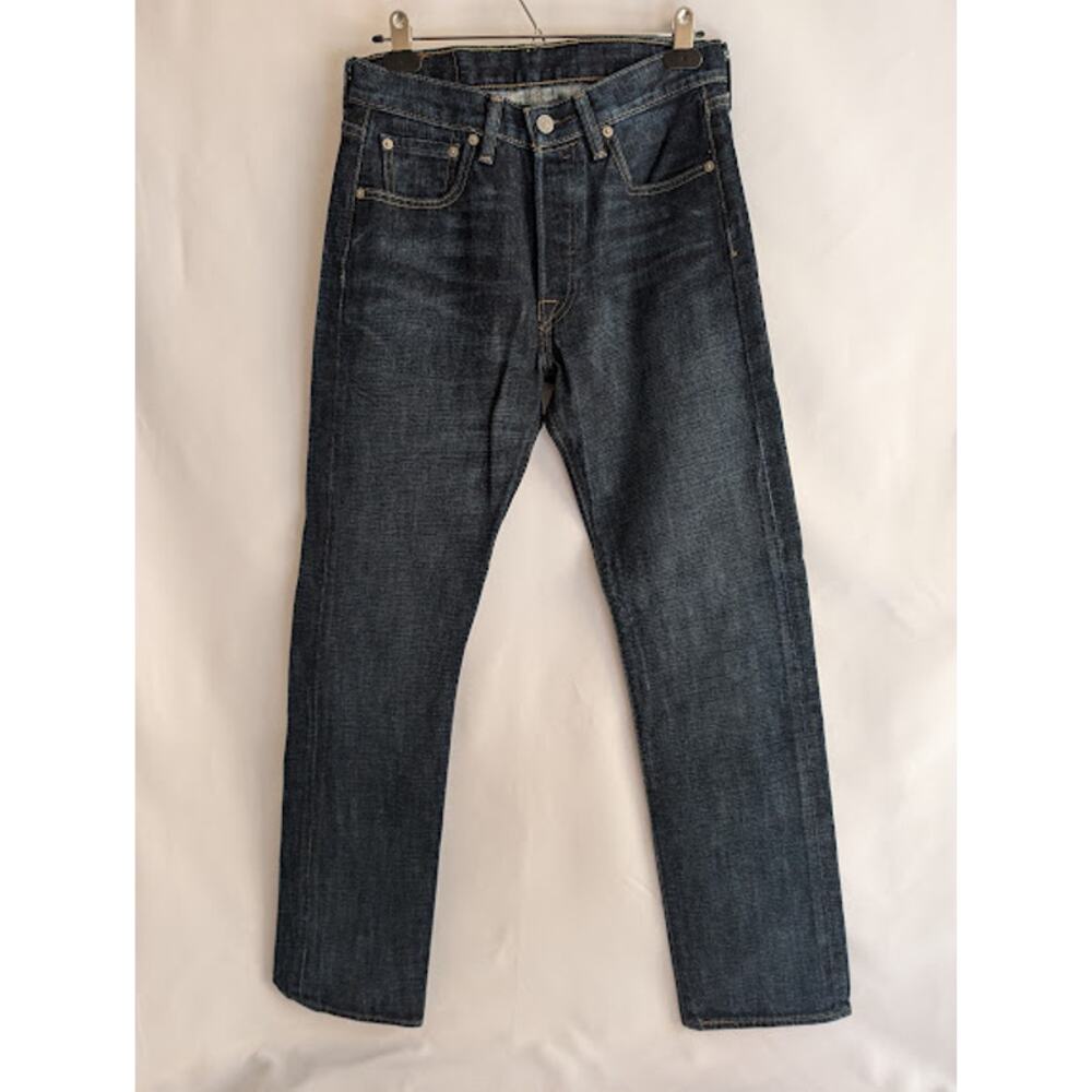 501 dark blue Levi Straus Jeans 30 W 32 L Retro bikercore Heritage Normcore - Picture 1 of 13